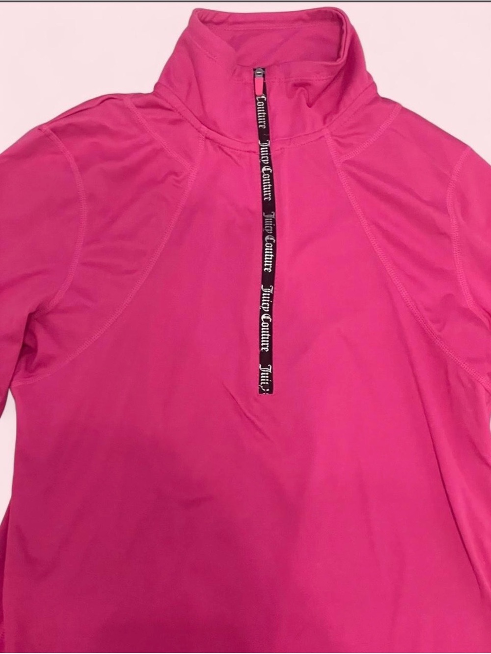 Juicy Couture Sport Hot Pink Half-Zip Pullover in size M